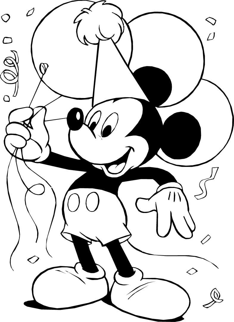 Free printable mickey mouse coloring pages for kids