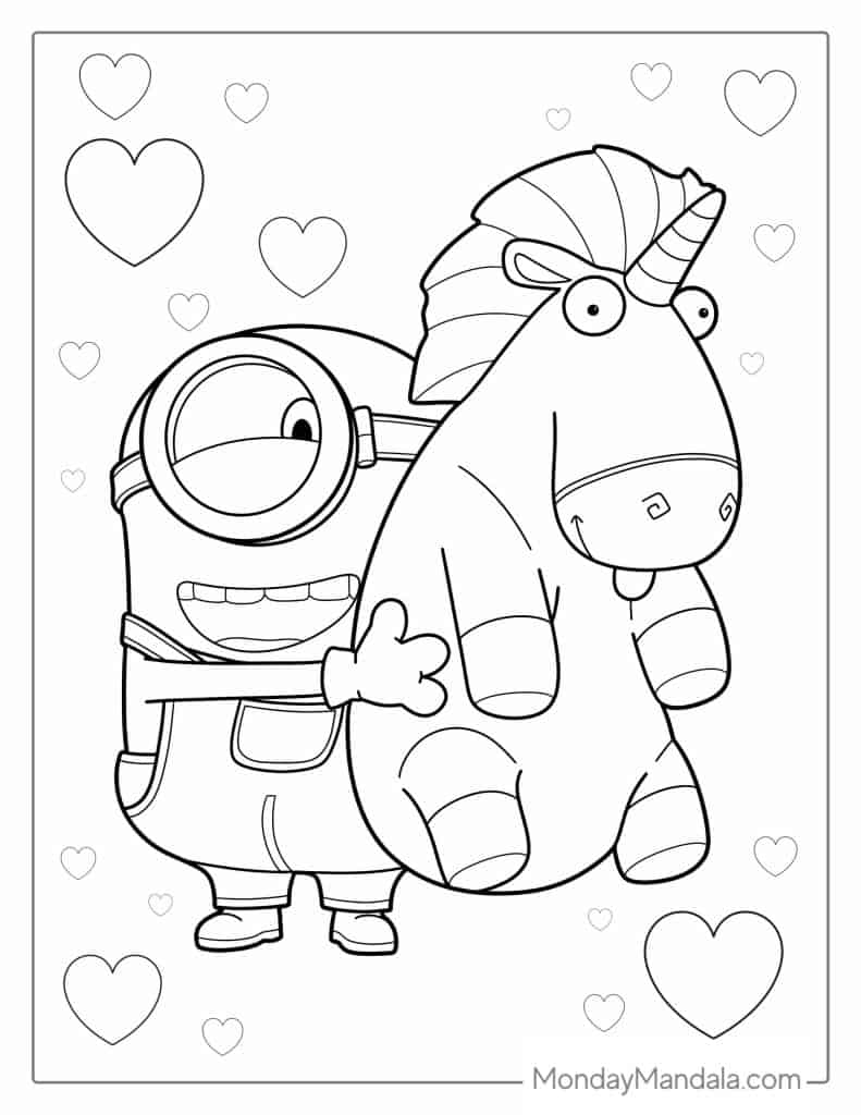 Minion coloring pages free pdf printables