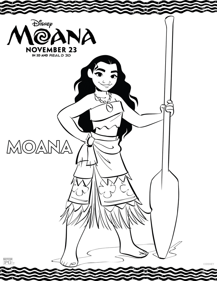 Moana coloring sheets