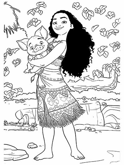 Updated moana coloring pagesmaui coloring pages too