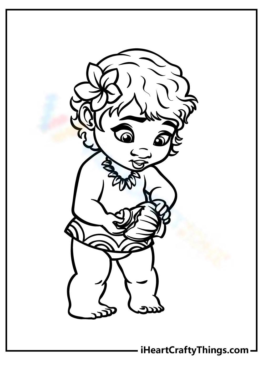 Early childhood moana coloring pages worksheets