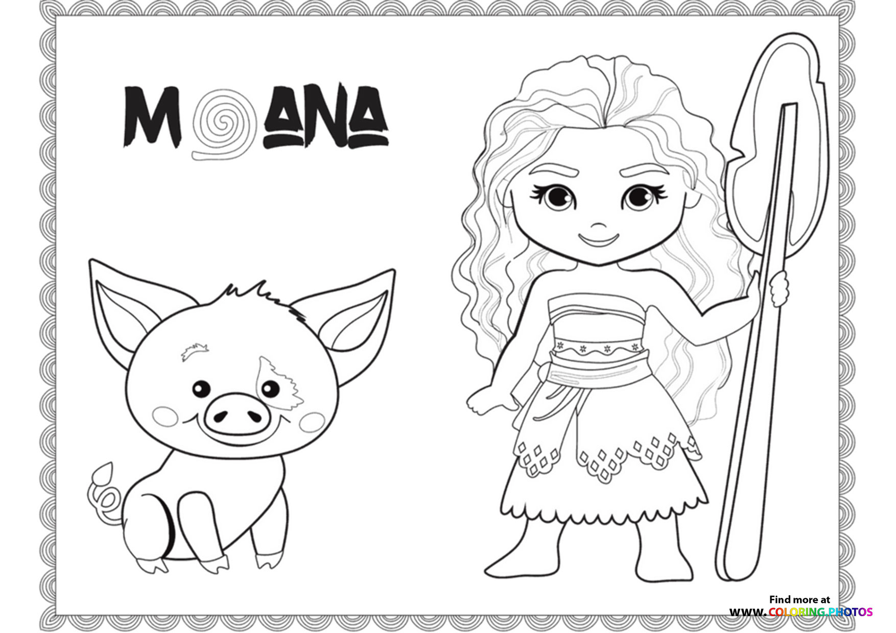 Cute moana and pua