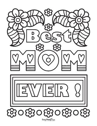 Printable mothers day coloring pages