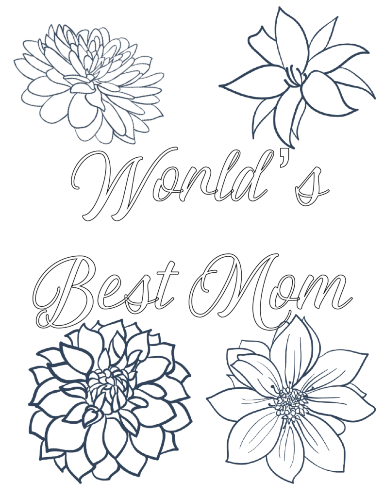 Free printable mothers day coloring pages designs