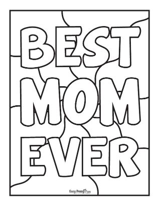 Printable mothers day coloring pages