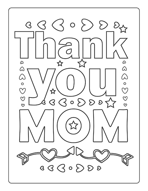 Premium vector mothers day coloring pages for children with cute mom son holiday black and white activity worksheet