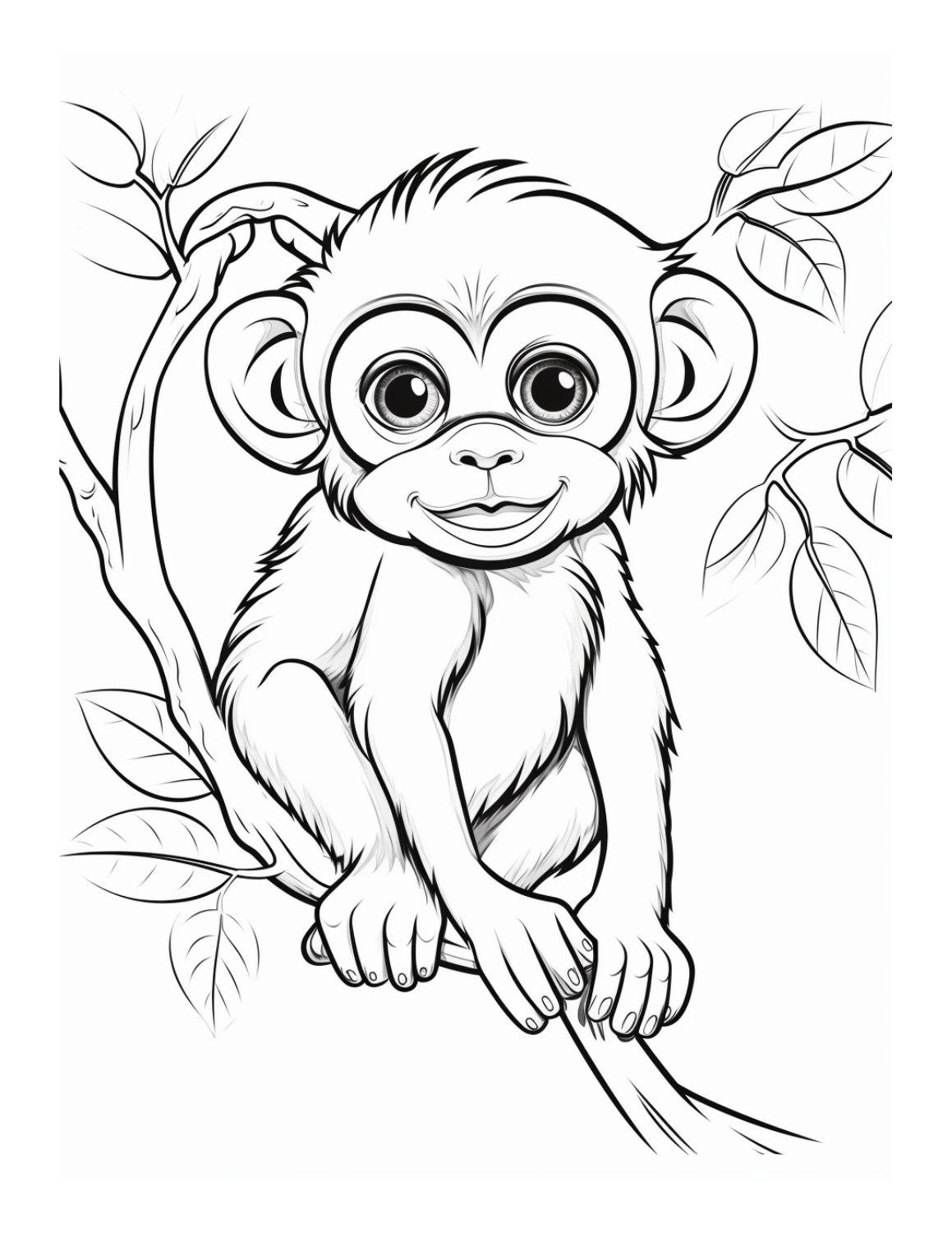 Free printable monkey coloring pages skip to my lou