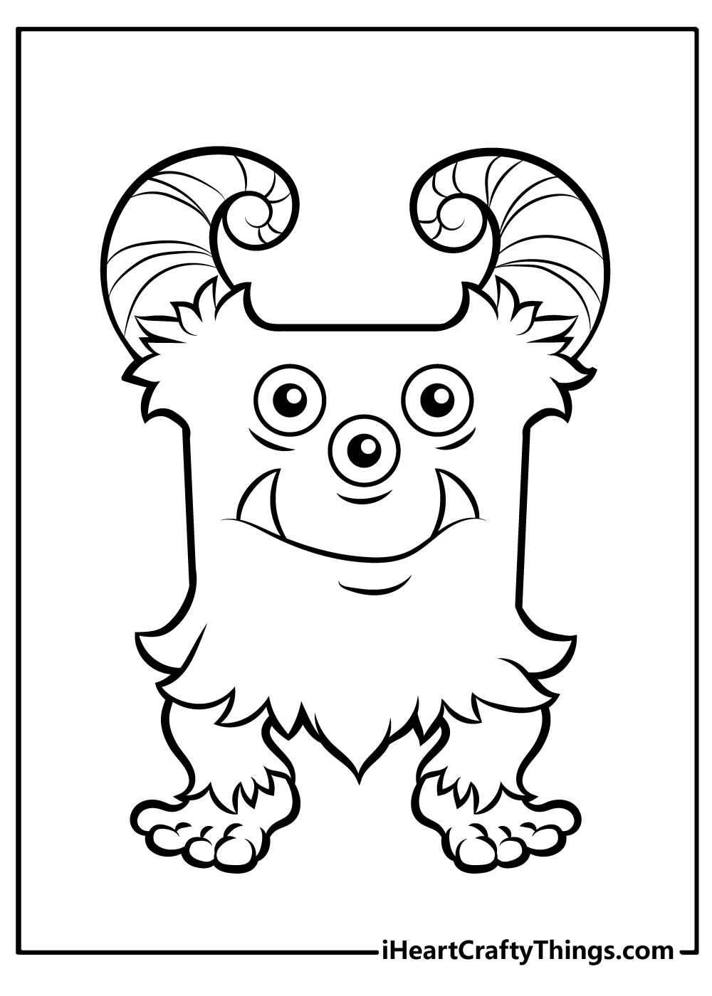 Monster coloring pages free printables