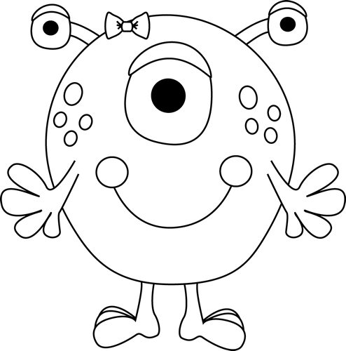 Black and white black and white girl monster monster coloring pages monster quilt coloring pages