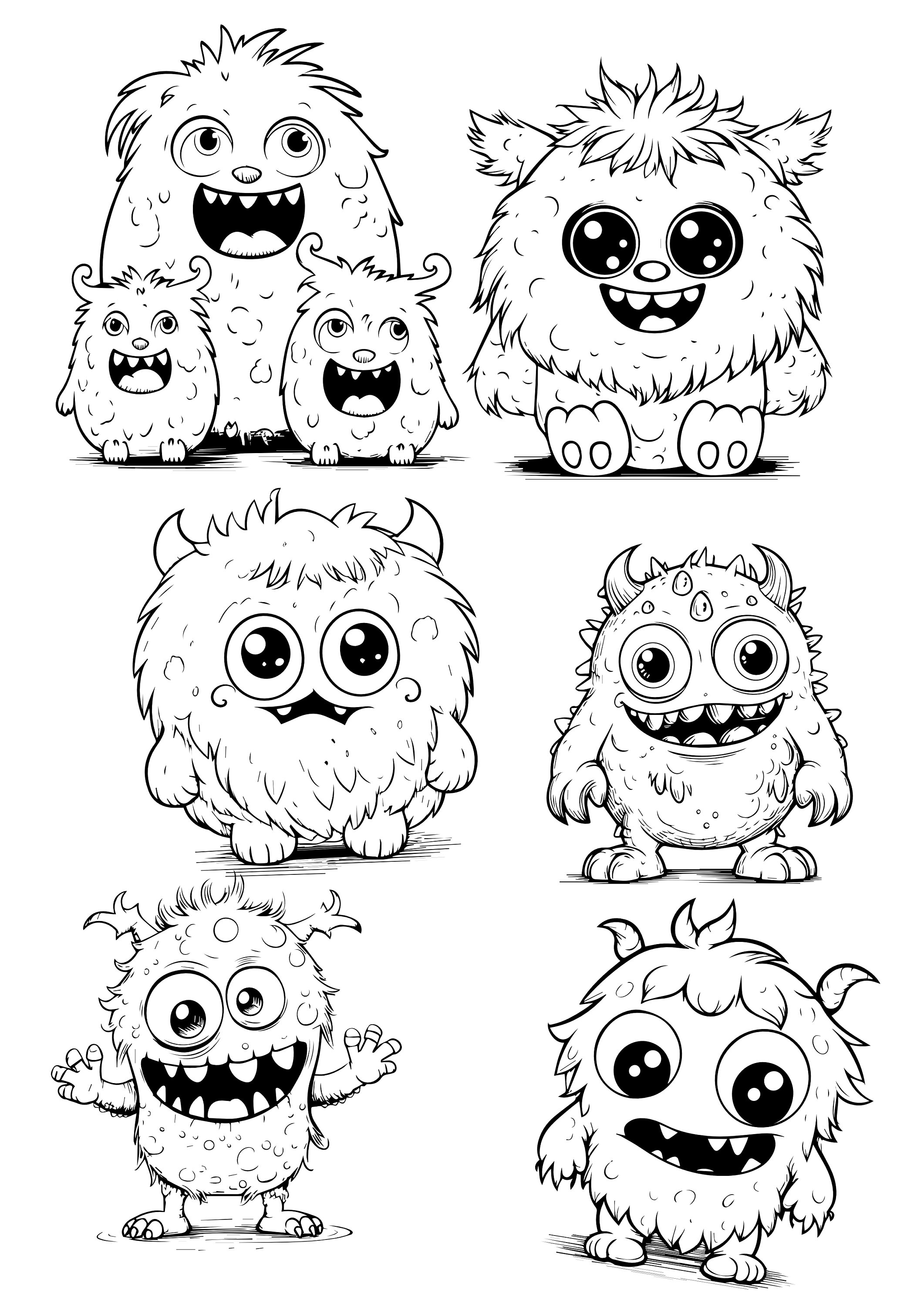 Here are cute monster coloring pages that are perfect for kids ideal as kids coloring sheets for printing at childrens party activities