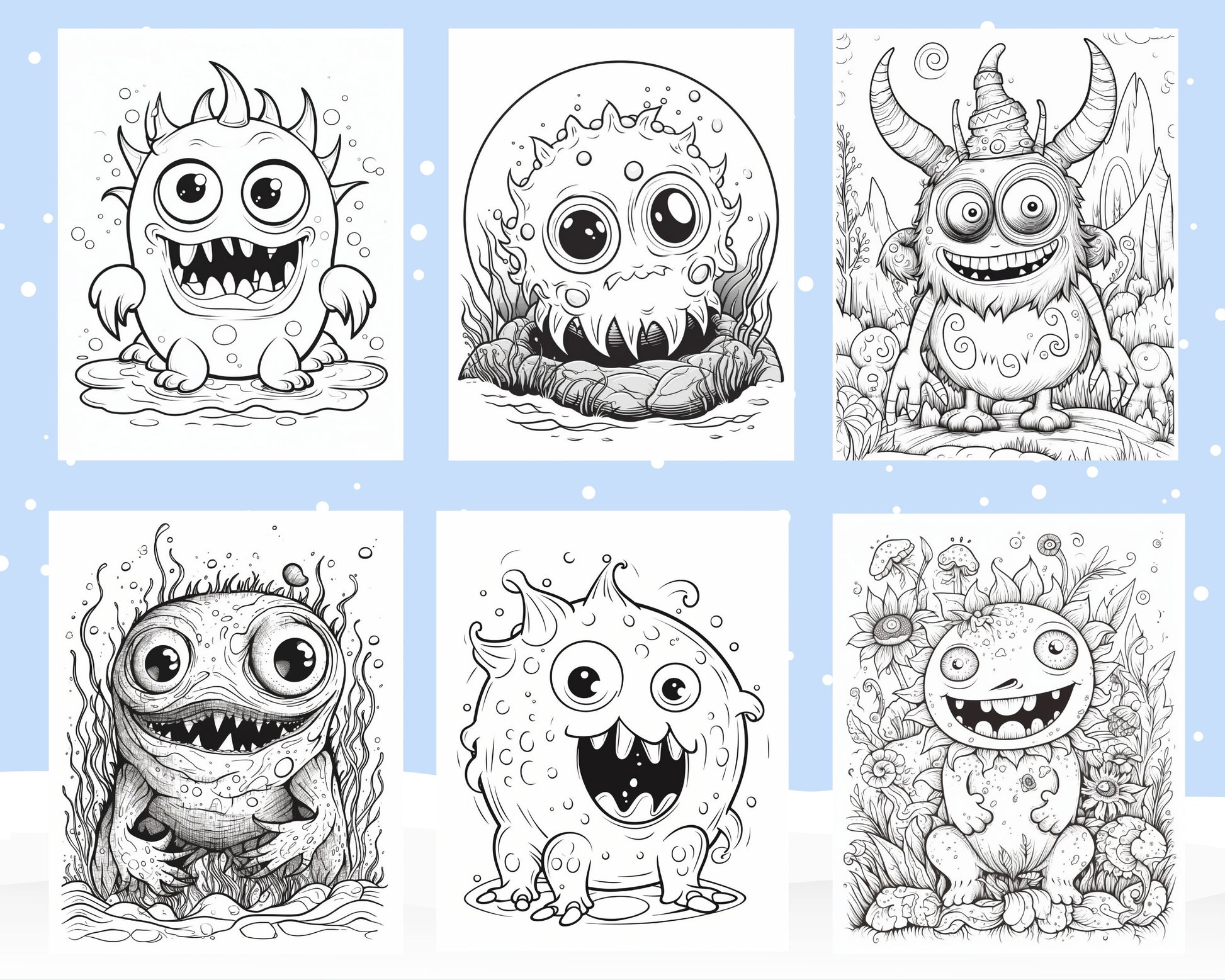 Adorable monster printable coloring pages for kids printable pdf f â coloring