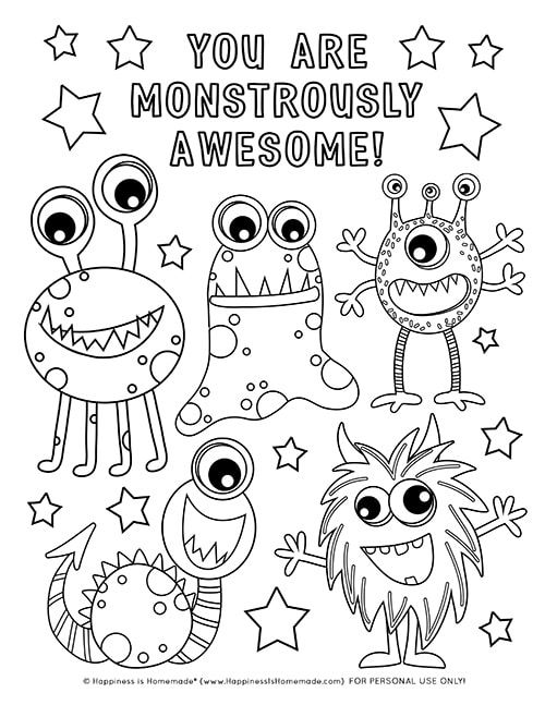 Monster coloring pages free printables monster coloring pages halloween coloring pages halloween coloring