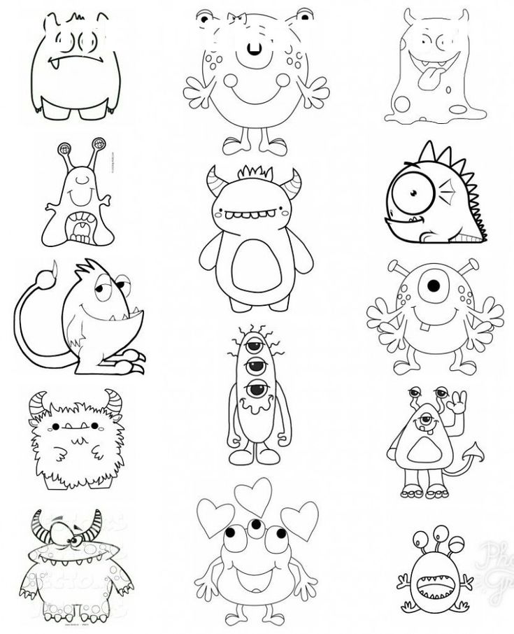 Cute monster coloring pages monster coloring pages cute monsters drawings cute doodles drawings