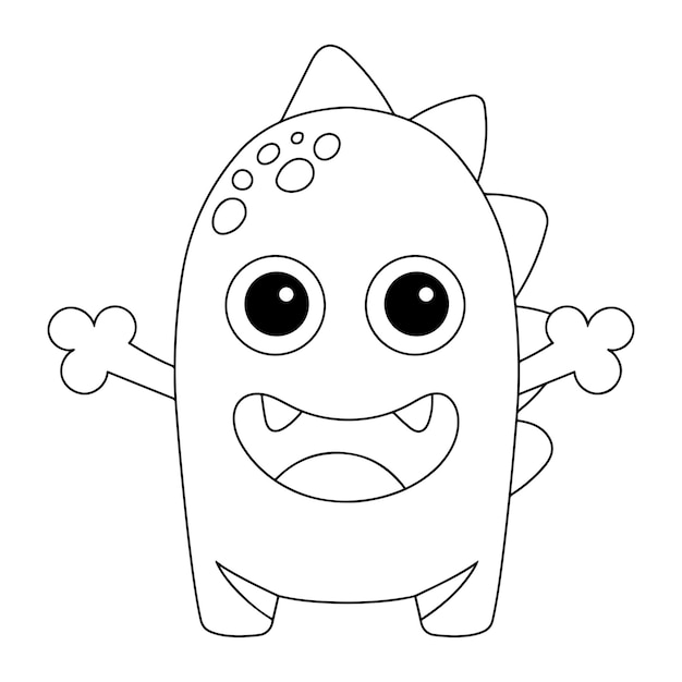 Cute monsters coloring pages vectors illustrations for free download