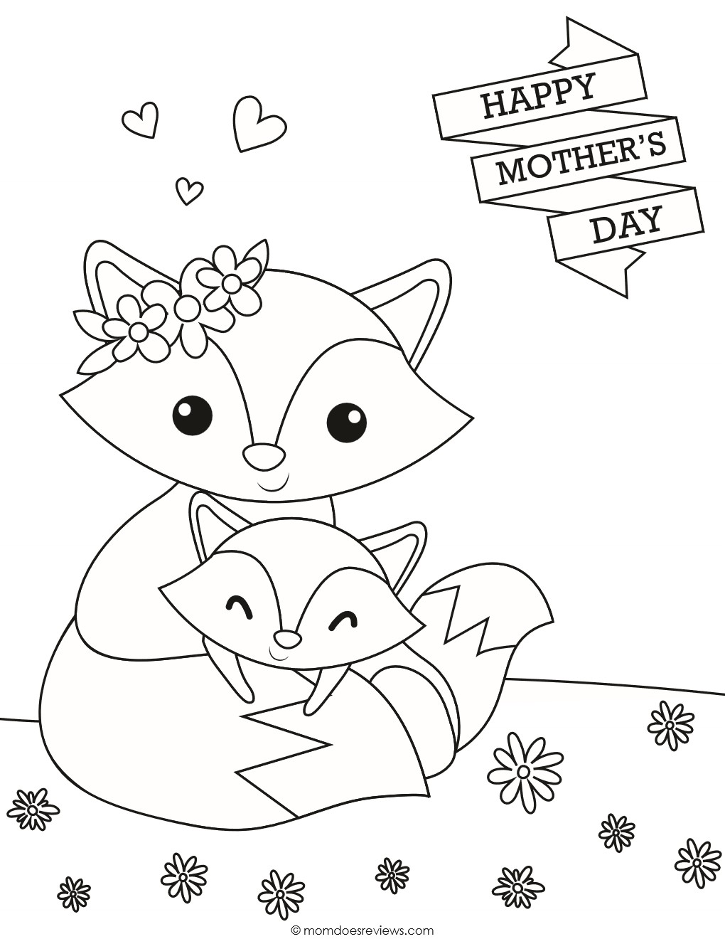 Cute mothers day coloring pages