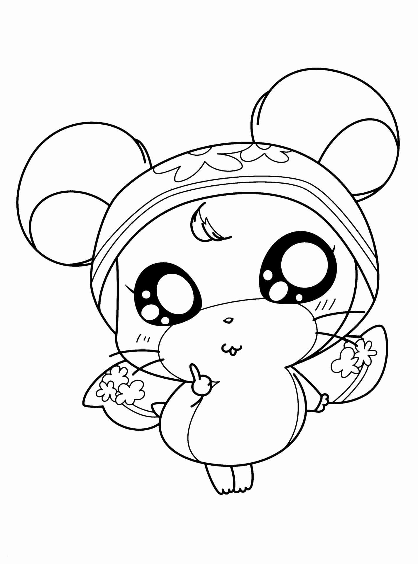 Download a cute little mouse coloring page