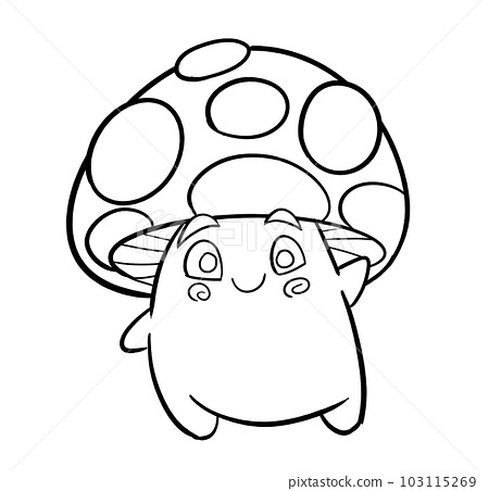 Little mushroom cute coloring pages cute