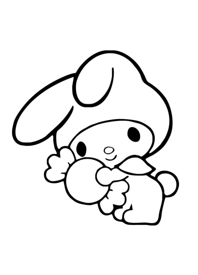 Printable cute my melody coloring page