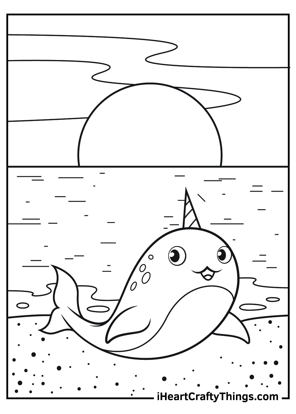 Narwhal coloring pages free printables