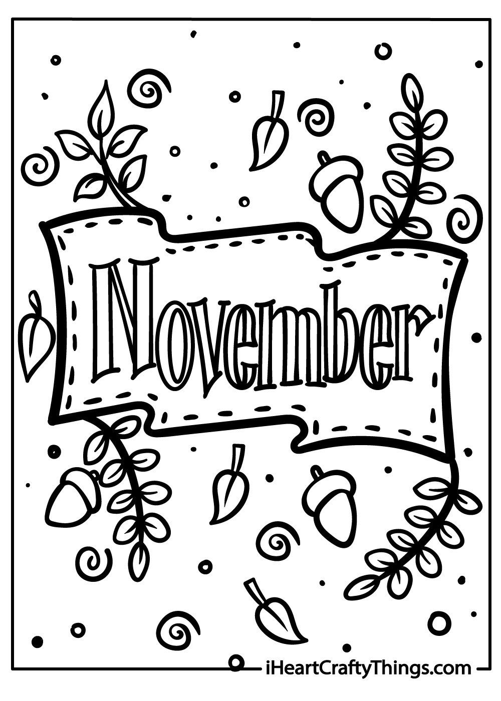 November coloring pages free printables