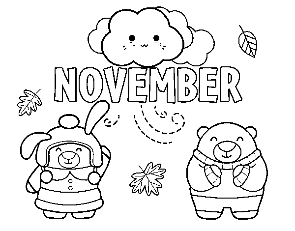 November coloring page