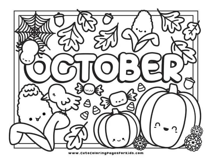 October coloring pages