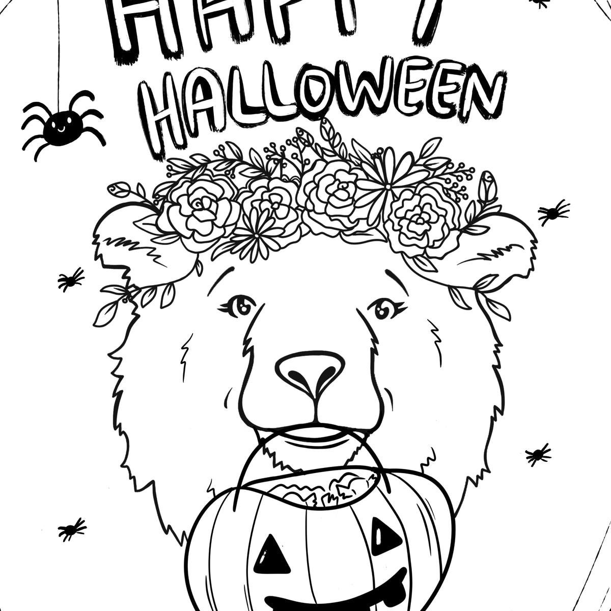 October coloring pageâ amanda rose warren llc