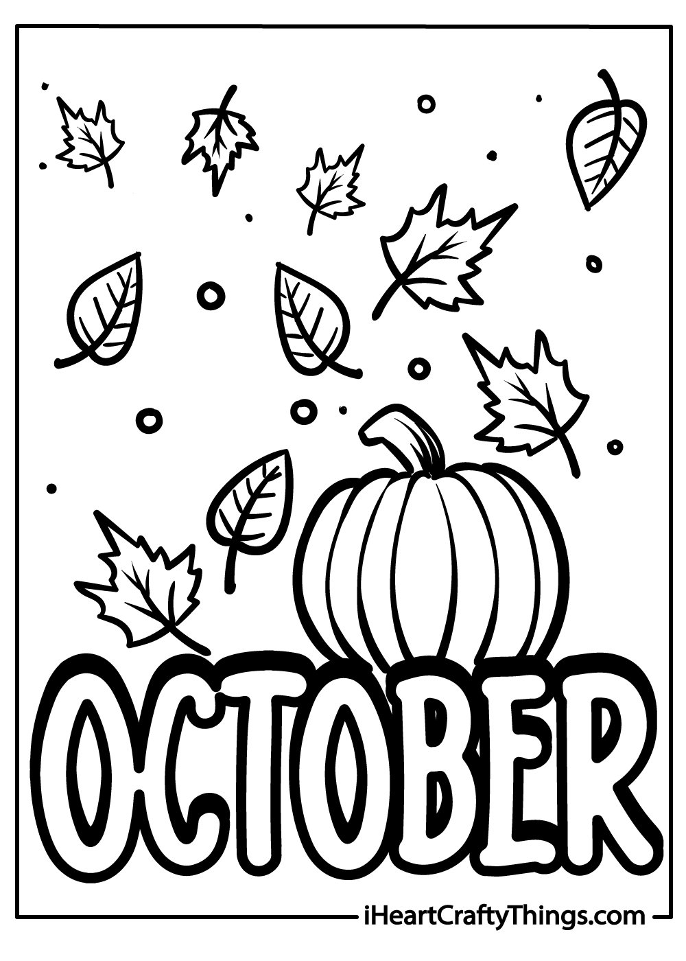 October coloring pages free printables