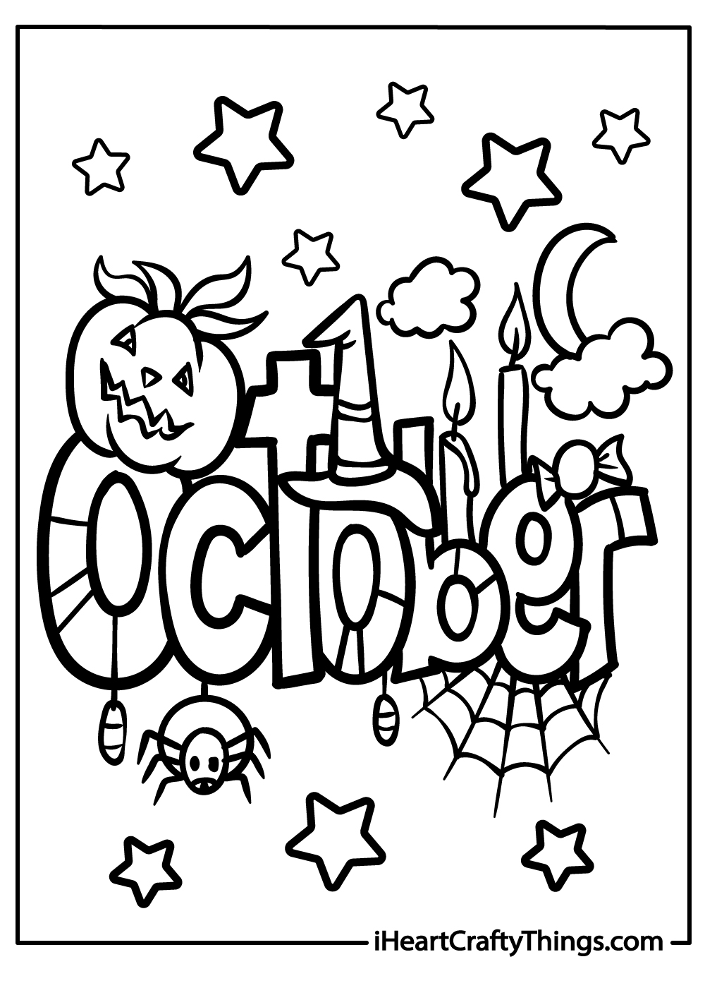 October coloring pages free printables