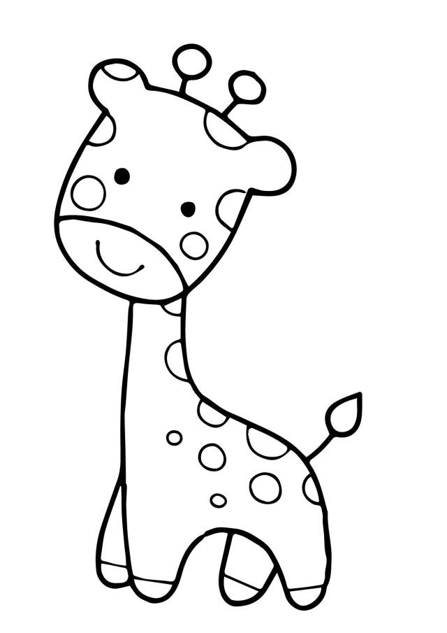 Exclusive picture of giraffe coloring pages