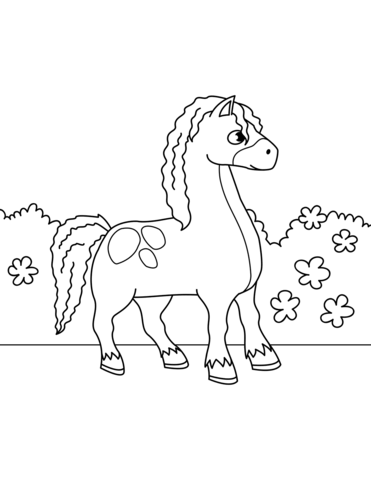 Cute horse coloring page free printable coloring pages