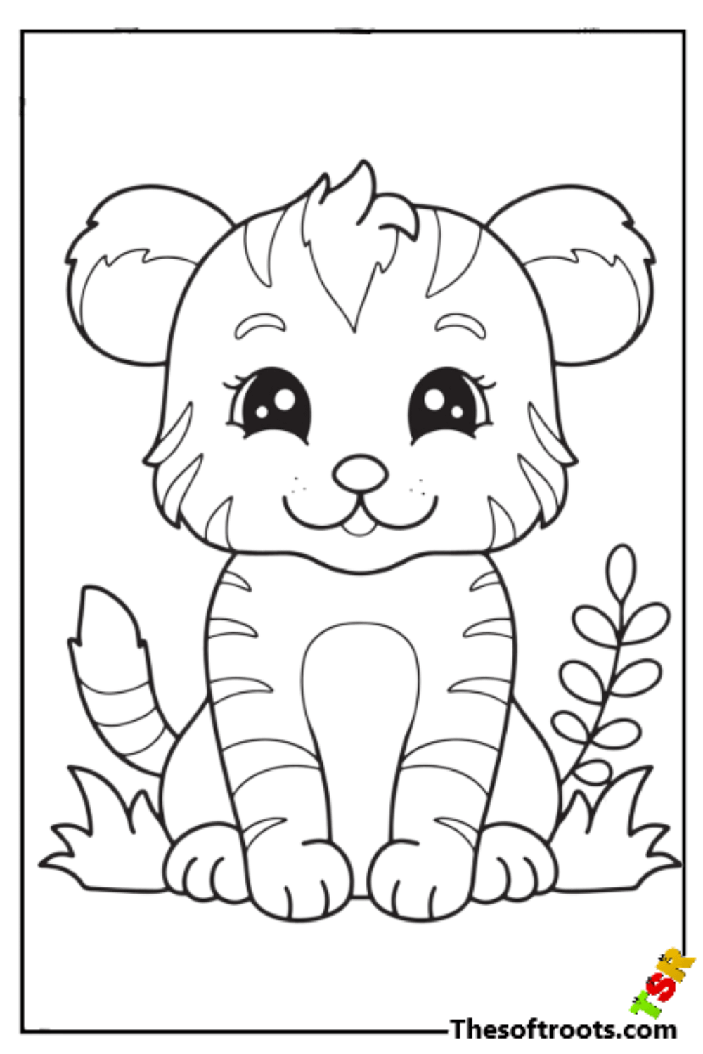 Cute tiger coloring pages ukids