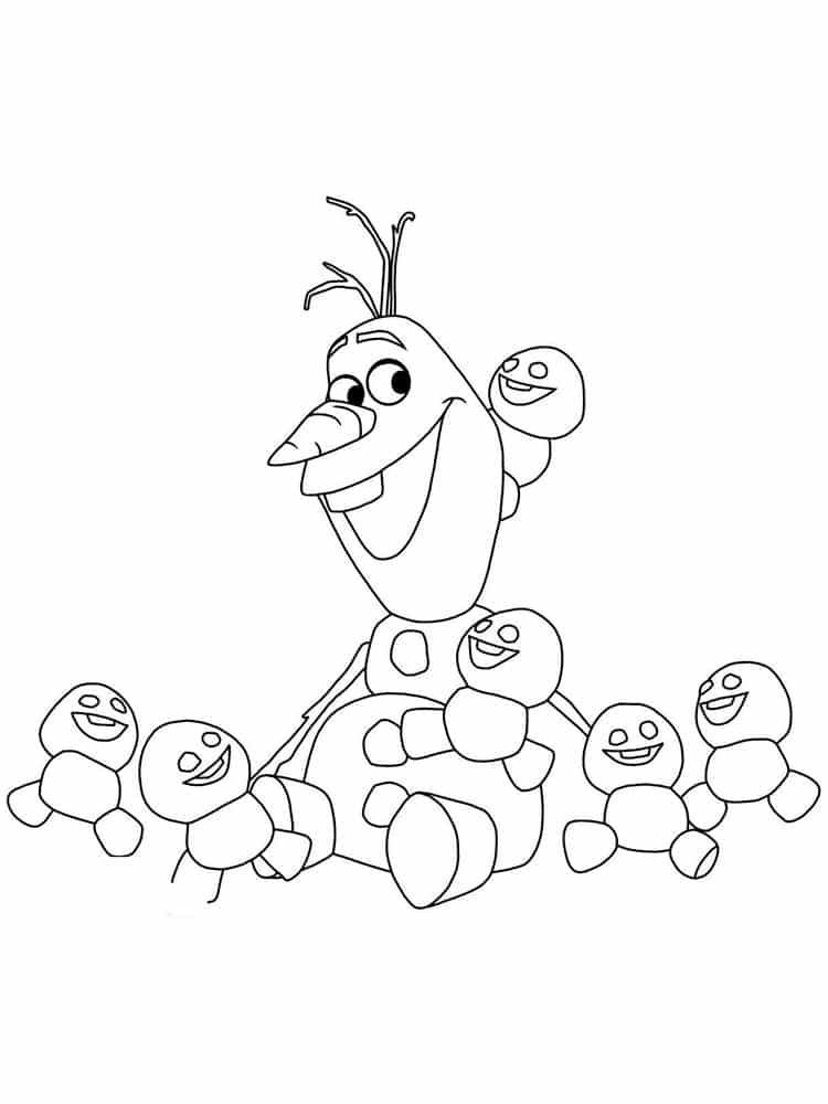 Olafs game with friends coloring page