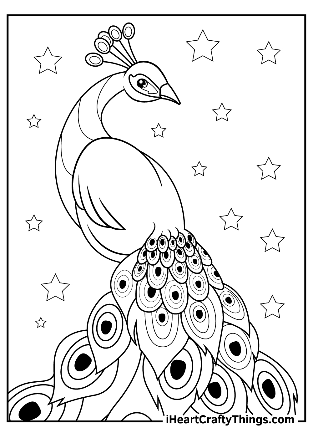 Peacocks coloring pages free printables