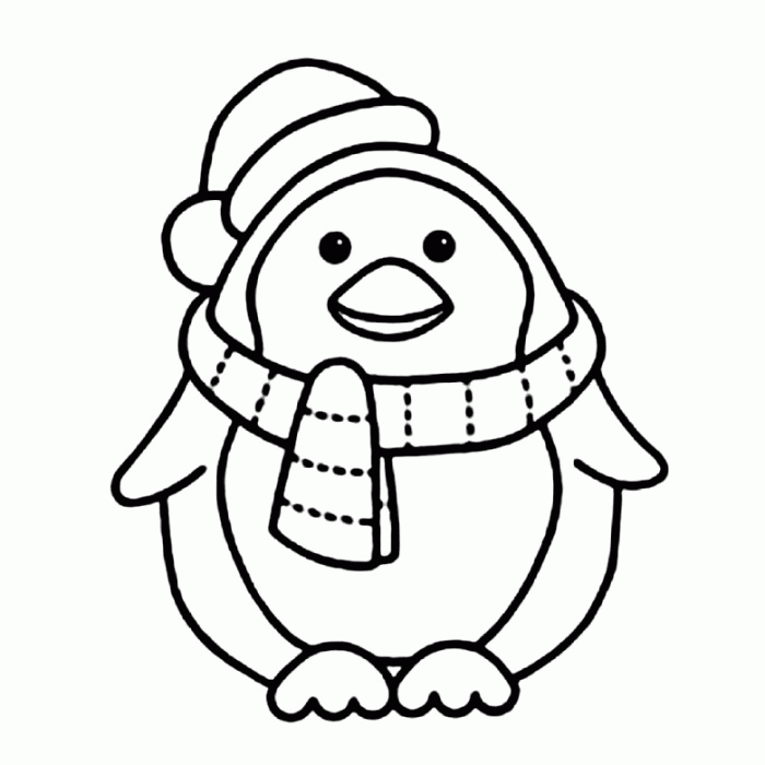 Cute penguin coloring pages printable for free download