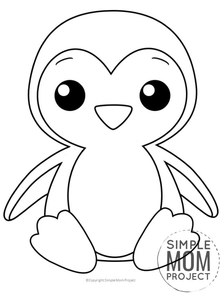 Fun and free penguin coloring page for all ages