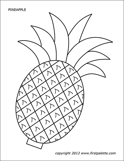 Pineapple free printable templates coloring pages