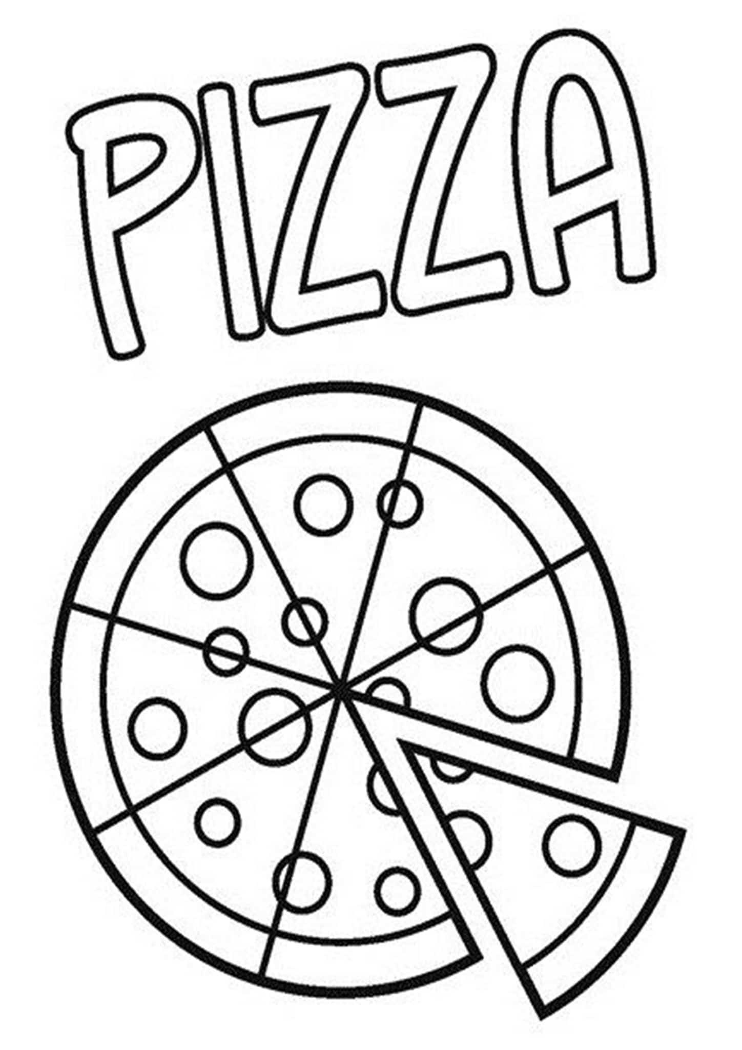 Free easy to print pizza coloring pages