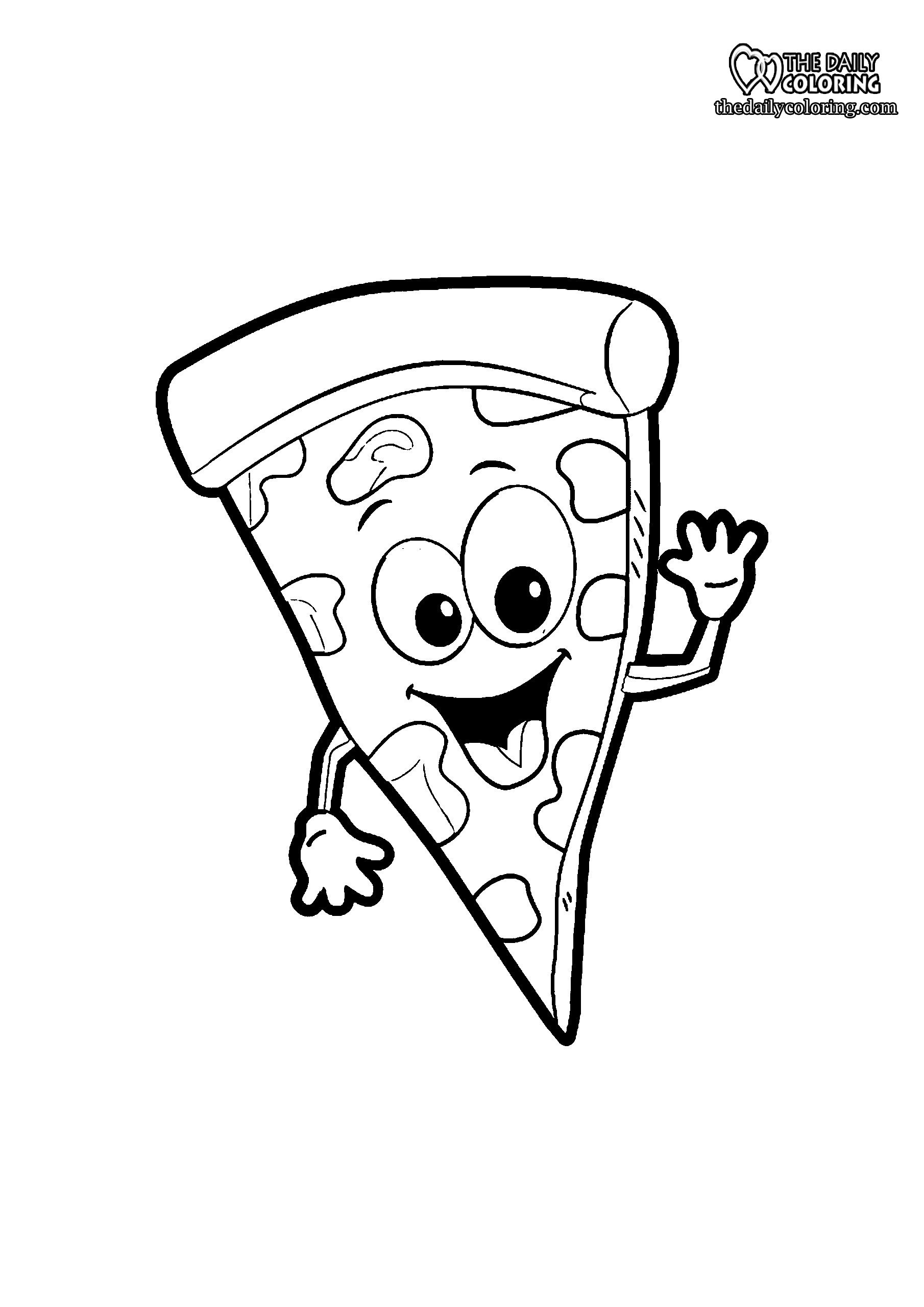 Pizza coloring pages pizza