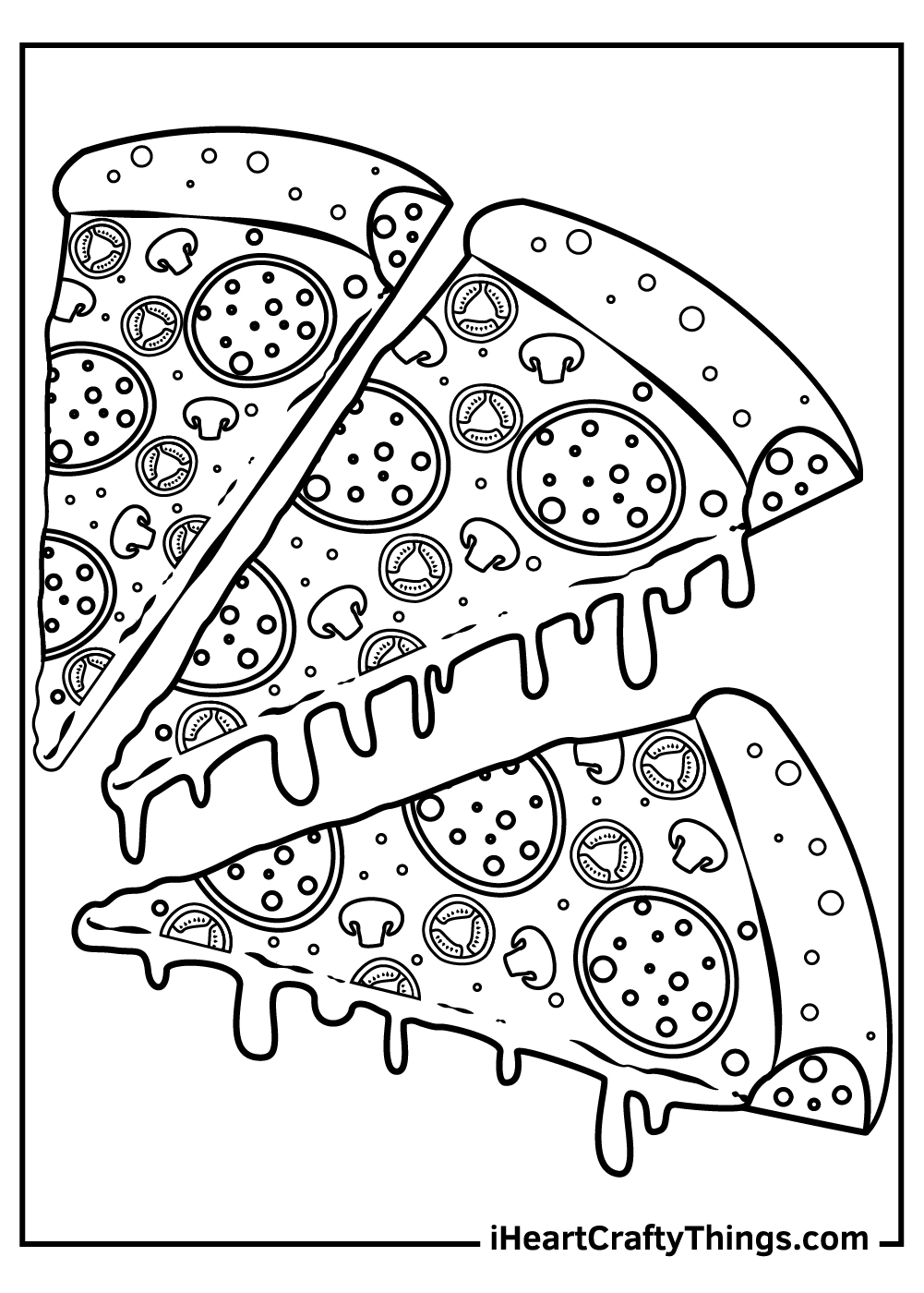 Pizza coloring pages updated