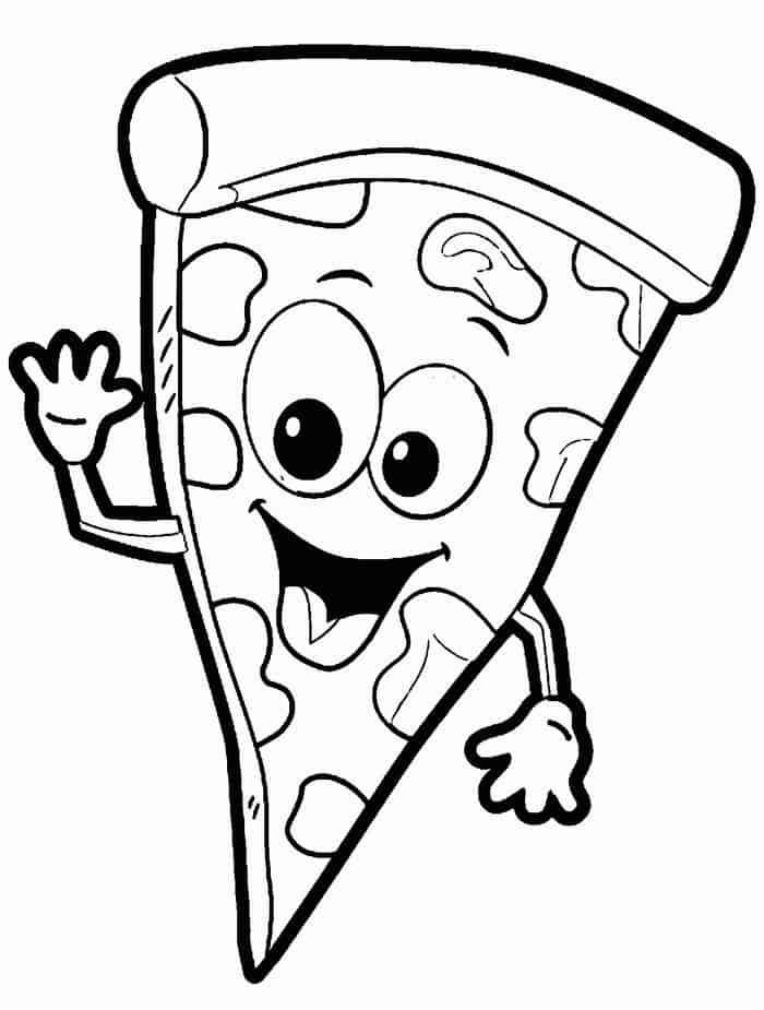 The delicious pizza coloring pages pdf