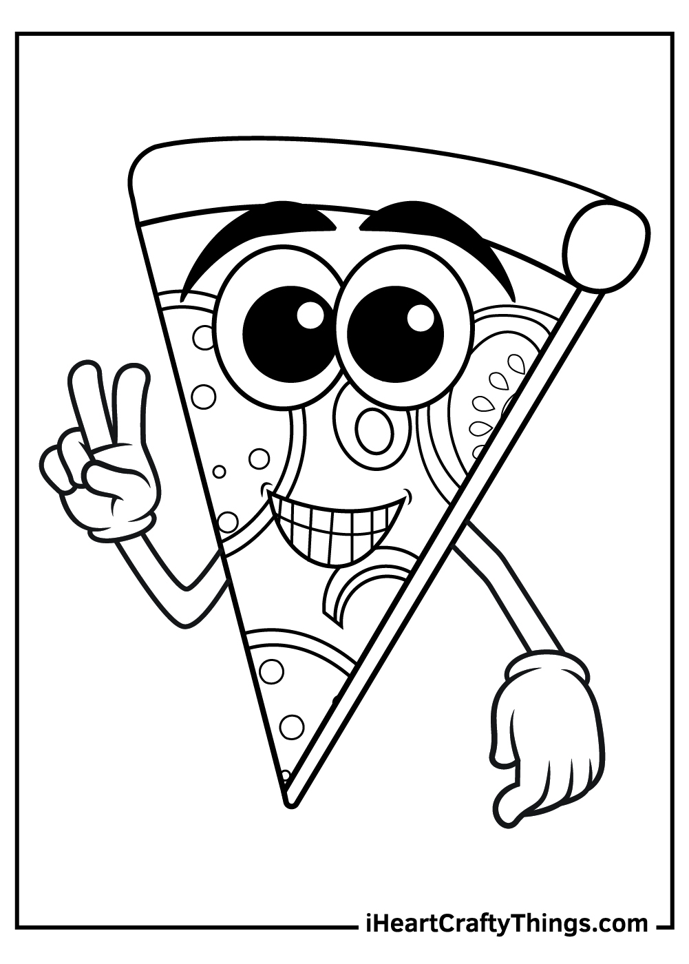 Pizza coloring pages updated