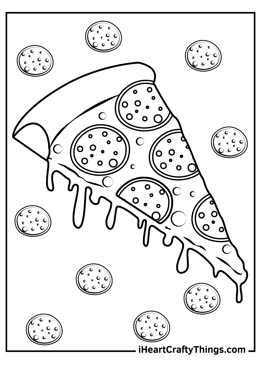 Pizza coloring pages updated