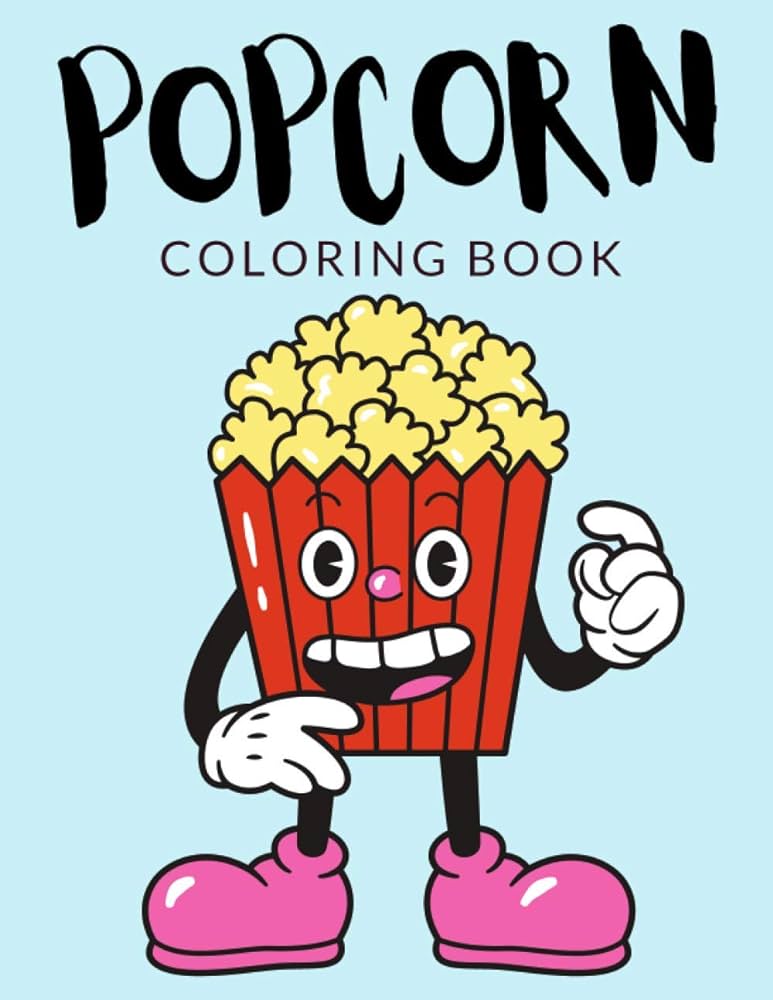 Popcorn coloring book popcorn coloring pages popcorn colouring book over pages to color cute corn