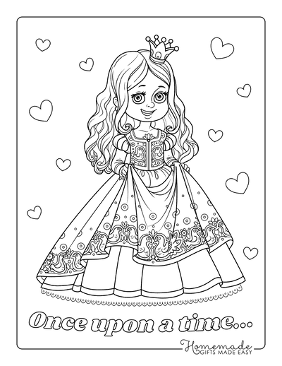 Free princess coloring pages for kids