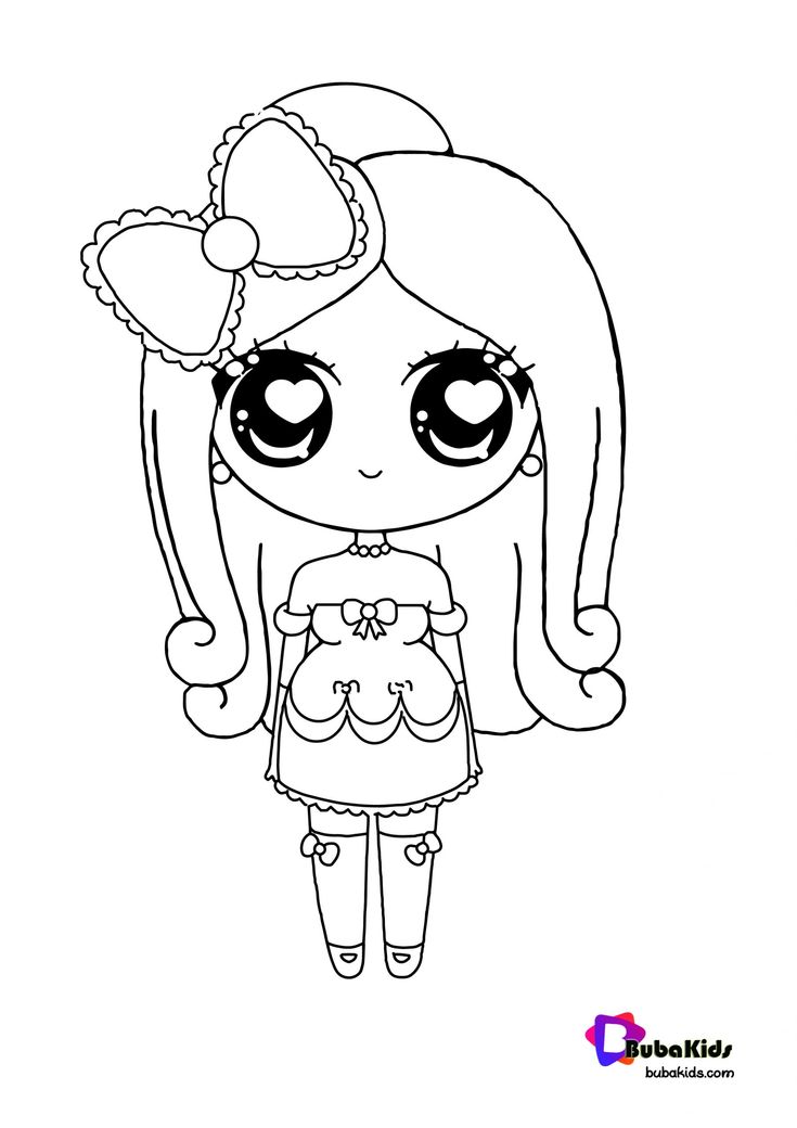 Kawaii princess coloring page collection of cartoon coloring pages for teenage printaâ princess coloring pages disney princess coloring pages princess coloring