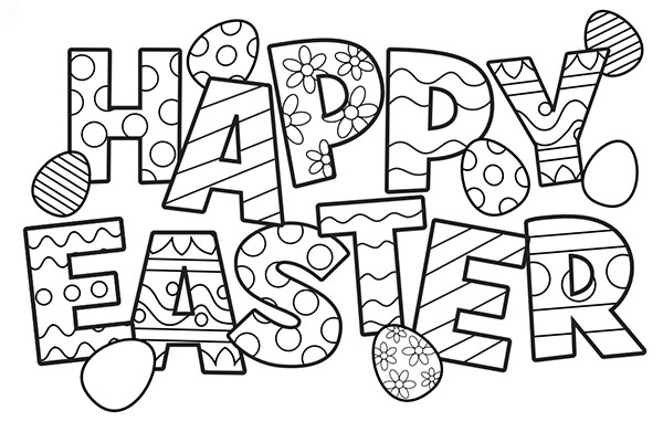 Coloring pages happy easter coloring pages printable