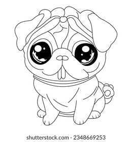 Pug coloring book images stock photos d objects vectors