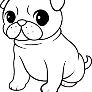 Pug coloring pages printable for free download