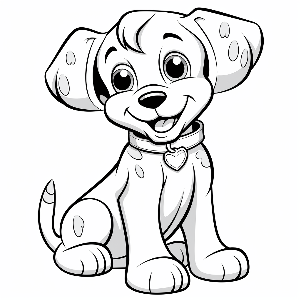 Cute puppy coloring pages